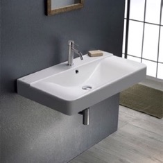 Wall Mount Sink - ADA, 32 inch, Rectangular, Modern, Ceramic